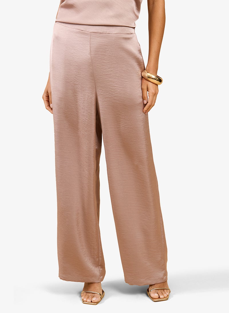 Little Mistress Mink Satin Trouser - Image 1